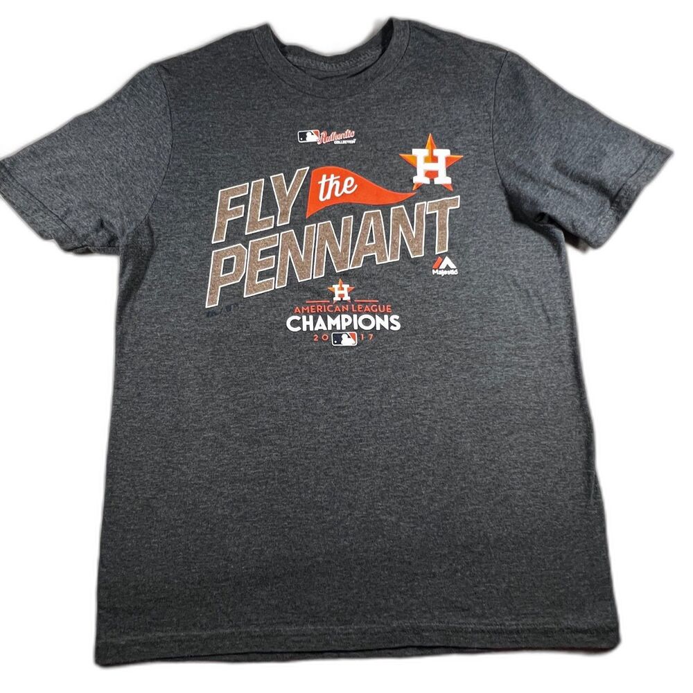 YOUTH MLB HOUSTON ASTROS FLY THE PENNANT 2017 AMERICAN LEAGUE CHAMPIONS L 14/16